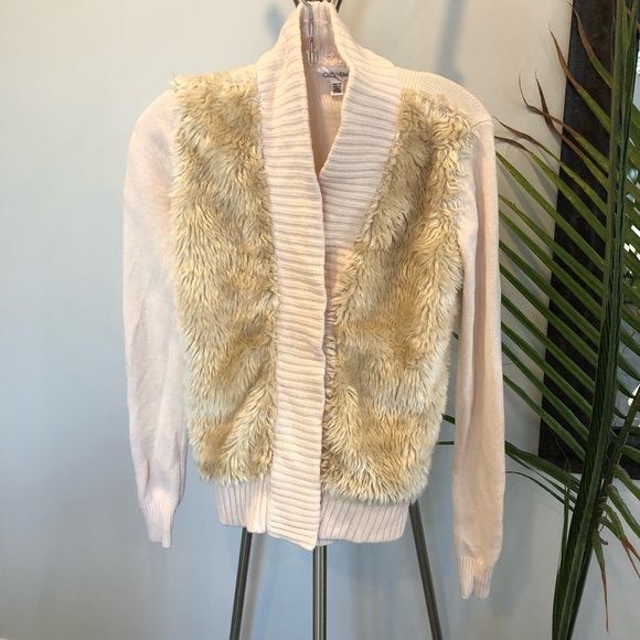 Calvin Klein light beige fur jacket - Picture 2 of 4